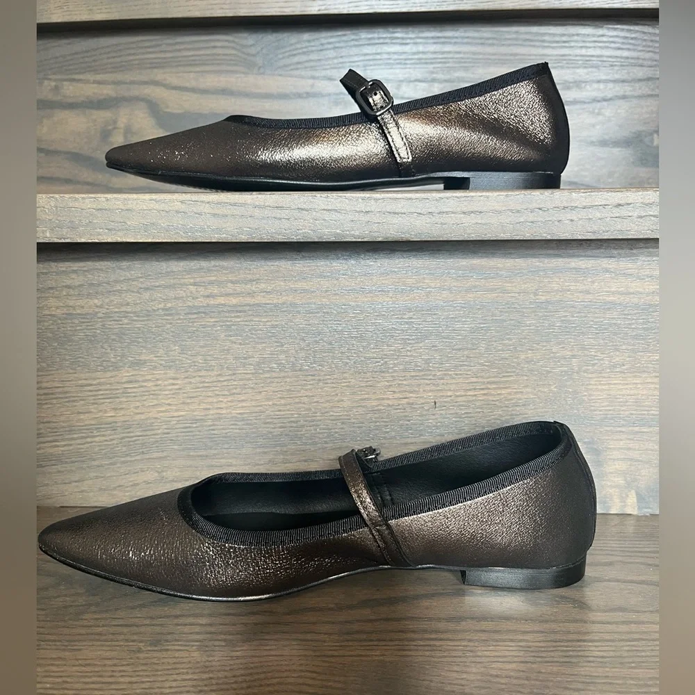 NWT Maypol Anthropologie Rota Percival Mary Jane Flat in Bronze Size 9